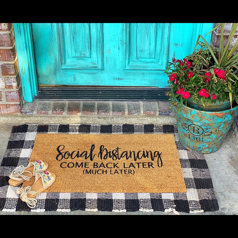 Outdoor Coir doormat-social distancing-home decor